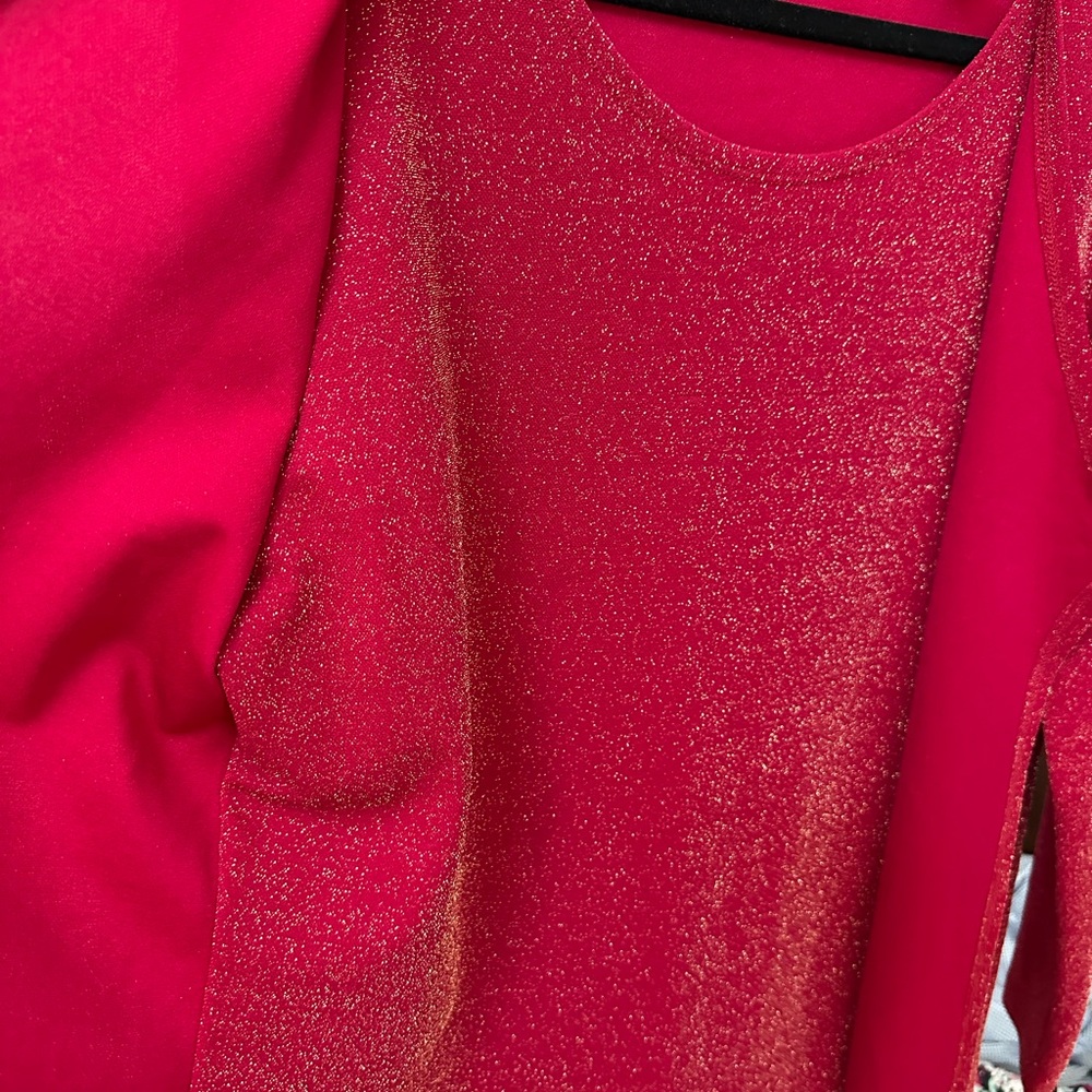 Karen Scott Glittering Red Cardigan - Picture 5 of 6